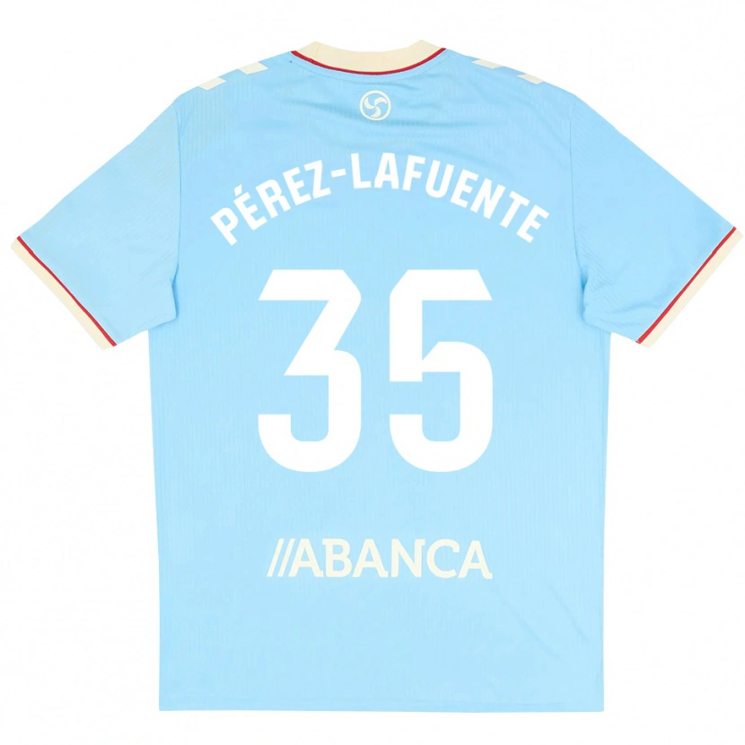 Danxen Homme Maillot Jorge Pérez-Lafuente #35 Bleu Ciel Blanc Rouge Tenues Domicile 2026/27 T-Shirt