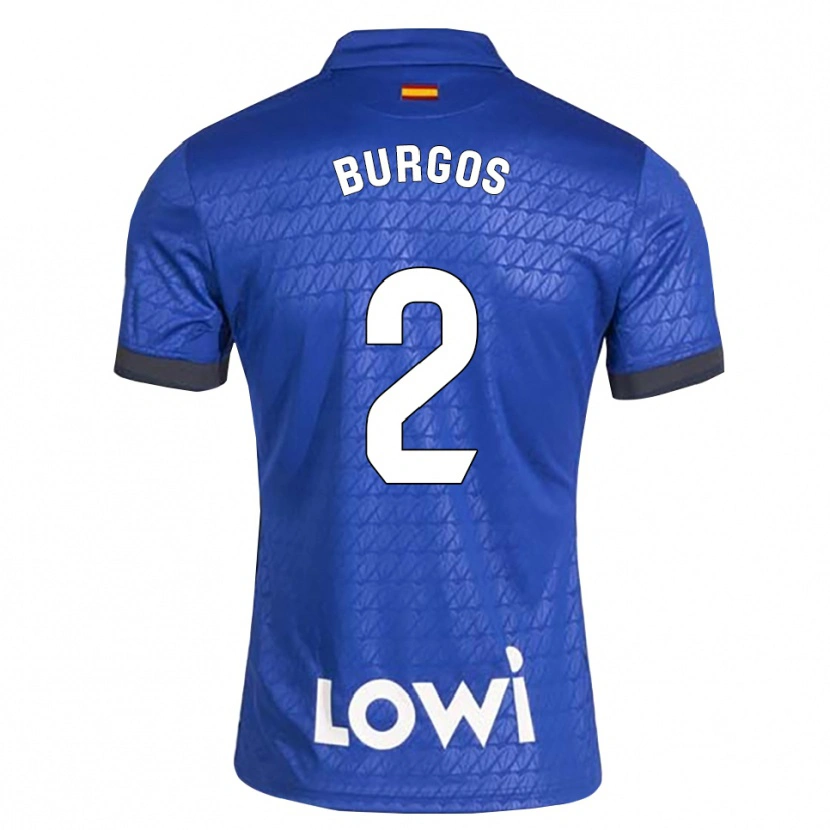 Danxen Homme Maillot Curro Burgos #2 Bleu Blanc Noir Tenues Domicile 2026/27 T-Shirt