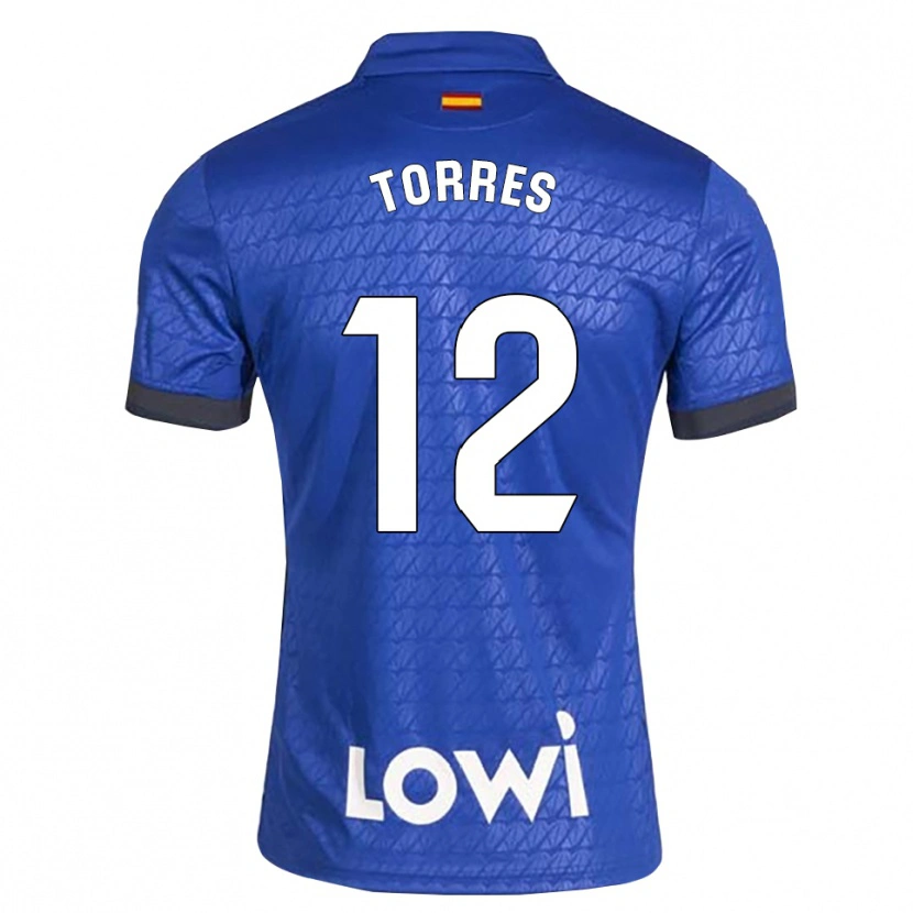 Danxen Homme Maillot Rubén Torres #12 Bleu Blanc Noir Tenues Domicile 2026/27 T-Shirt