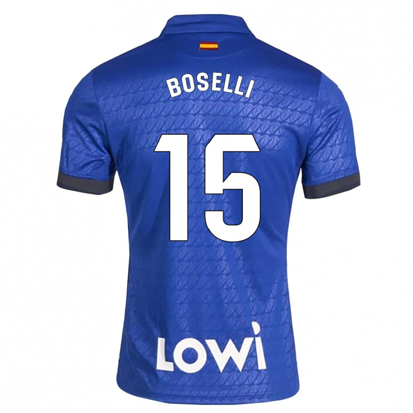 Danxen Homme Maillot Sebastián Boselli #15 Bleu Blanc Noir Tenues Domicile 2026/27 T-Shirt