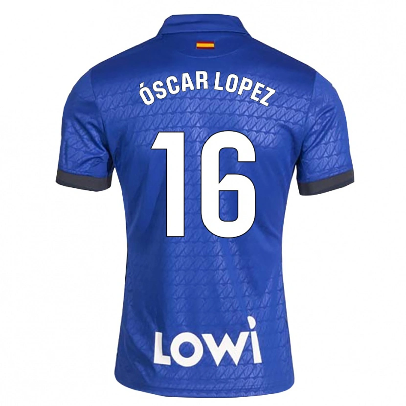 Danxen Homme Maillot Óscar López #16 Bleu Blanc Noir Tenues Domicile 2026/27 T-Shirt