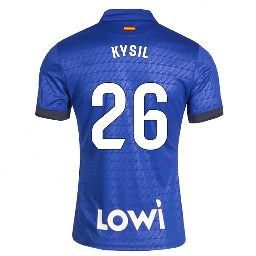 Danxen Homme Maillot Vladyslav Kysil #26 Bleu Blanc Noir Tenues Domicile 2026/27 T-Shirt