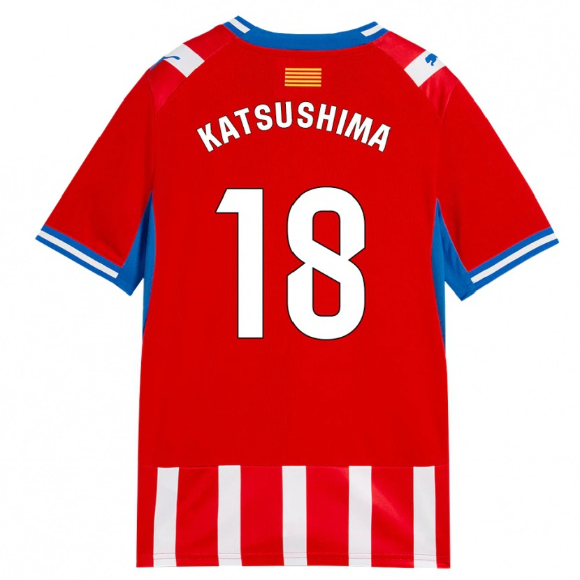 Danxen Homme Maillot Shinnosuke Katsushima #18 Rouge Blanc Bleu Ciel Tenues Domicile 2026/27 T-Shirt