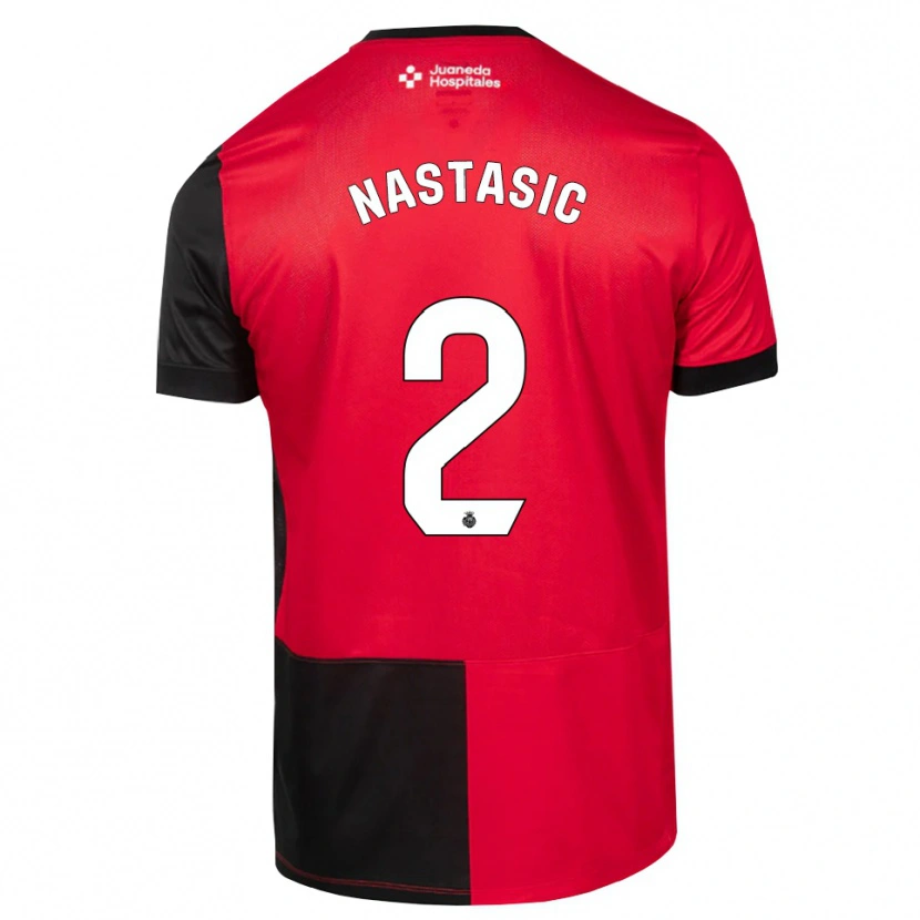 Danxen Homme Maillot Matija Nastasic #2 Noir Rouge Blanc Tenues Domicile 2026/27 T-Shirt