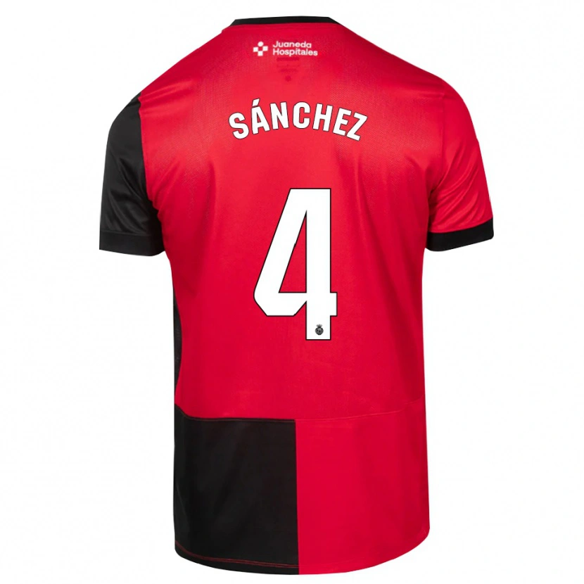 Danxen Homme Maillot Leo Sánchez #4 Noir Rouge Blanc Tenues Domicile 2026/27 T-Shirt