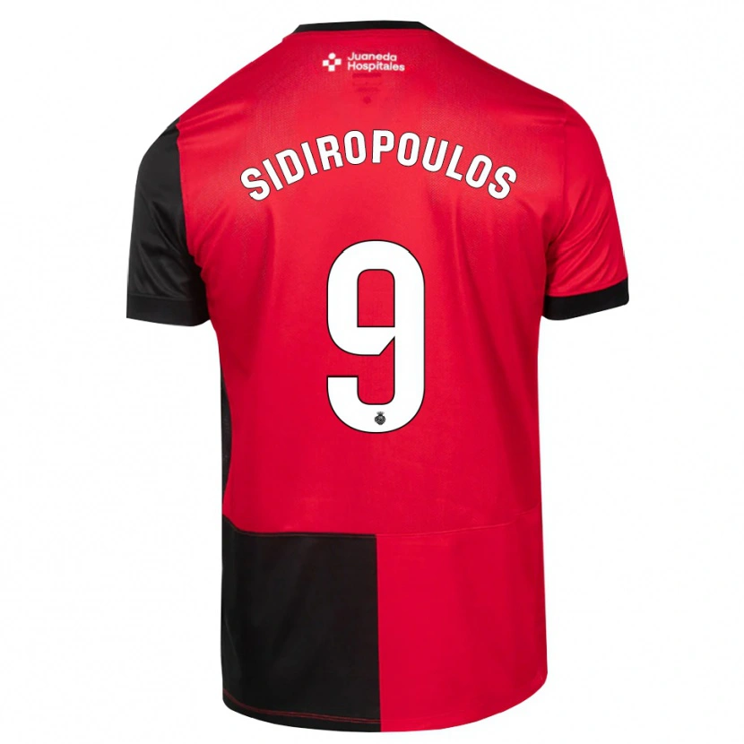 Danxen Homme Maillot Anastasios Sidiropoulos #9 Noir Rouge Blanc Tenues Domicile 2026/27 T-Shirt