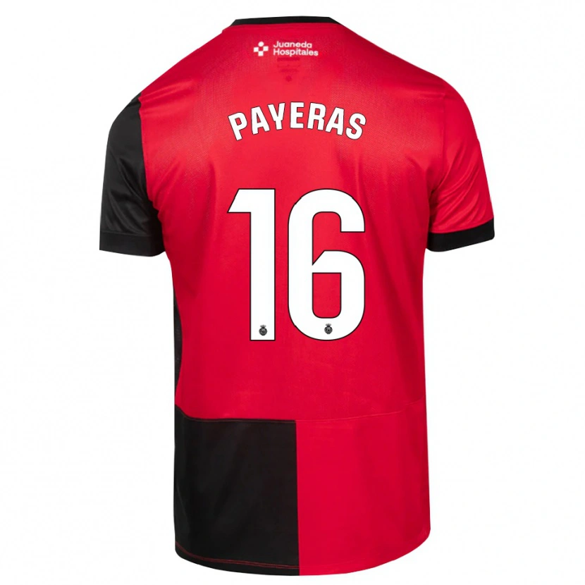 Danxen Homme Maillot Martí Payeras #16 Noir Rouge Blanc Tenues Domicile 2026/27 T-Shirt