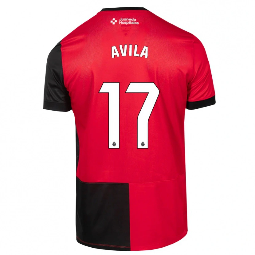 Danxen Homme Maillot Santi Ávila #17 Noir Rouge Blanc Tenues Domicile 2026/27 T-Shirt