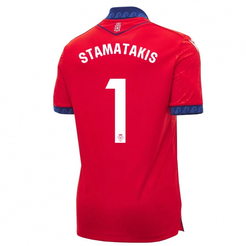 Danxen Homme Maillot Dimitrios Stamatakis #1 Rouge Bleu Marine Blanc Tenues Domicile 2026/27 T-Shirt