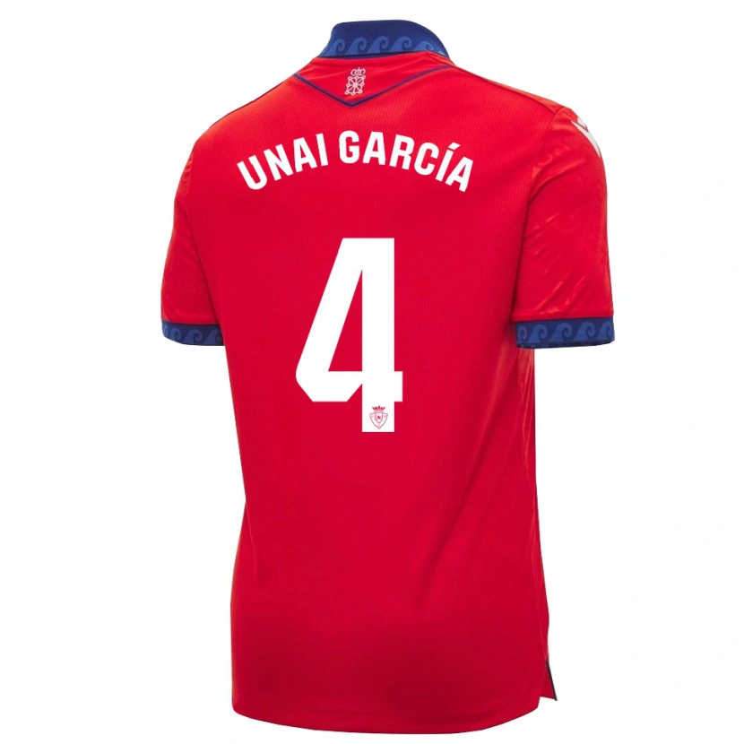 Danxen Homme Maillot Unai García #4 Rouge Bleu Marine Blanc Tenues Domicile 2026/27 T-Shirt