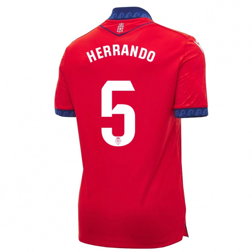 Danxen Homme Maillot Jorge Herrando #5 Rouge Bleu Marine Blanc Tenues Domicile 2026/27 T-Shirt