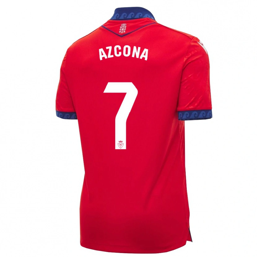 Danxen Homme Maillot Rubén Azcona #7 Rouge Bleu Marine Blanc Tenues Domicile 2026/27 T-Shirt