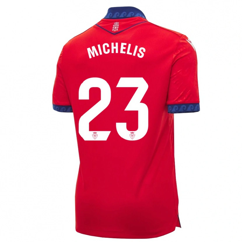 Danxen Homme Maillot Nikolaos Michelis #23 Rouge Bleu Marine Blanc Tenues Domicile 2026/27 T-Shirt