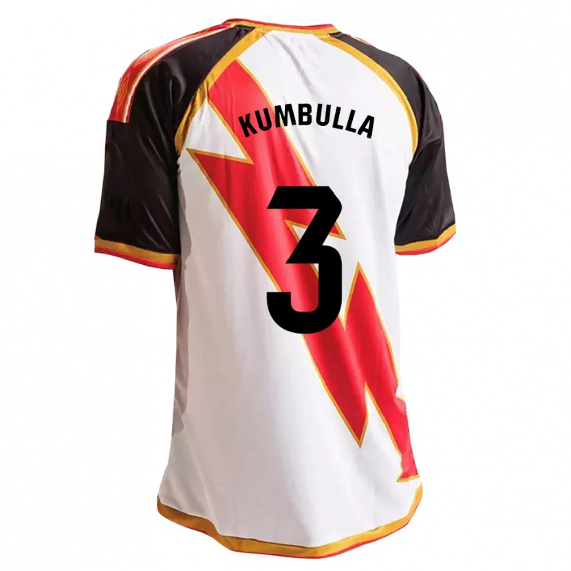 Danxen Homme Maillot Marash Kumbulla #3 Noir Rouge Blanc Or Tenues Domicile 2026/27 T-Shirt