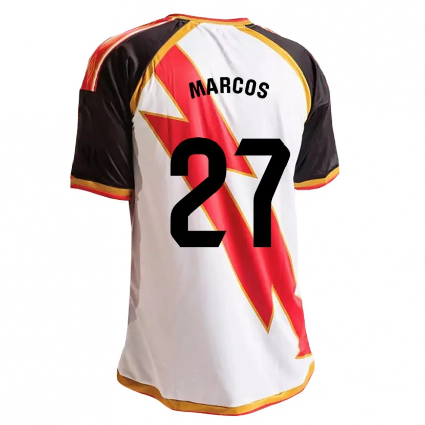 Danxen Homme Maillot Álvaro Marcos #27 Noir Rouge Blanc Or Tenues Domicile 2026/27 T-Shirt