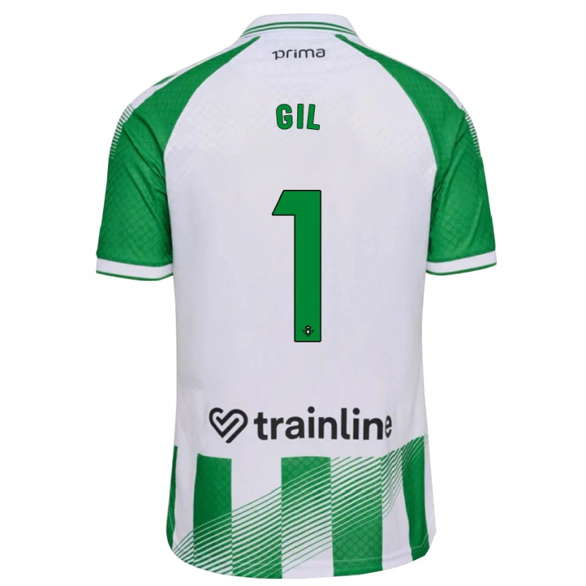 Danxen Homme Maillot Noelia Gil #1 Vert Clair Noir Blanc Tenues Domicile 2026/27 T-Shirt