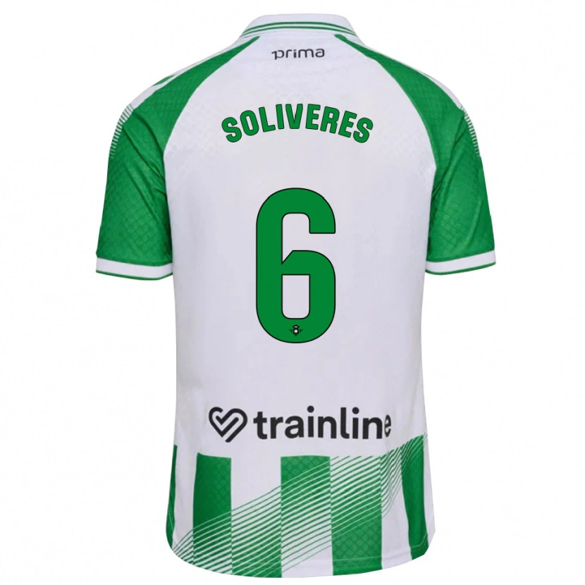 Danxen Homme Maillot Gema Soliveres #6 Vert Clair Noir Blanc Tenues Domicile 2026/27 T-Shirt