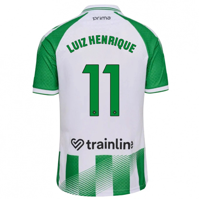 Danxen Homme Maillot Luiz Henrique #11 Vert Clair Noir Blanc Tenues Domicile 2026/27 T-Shirt