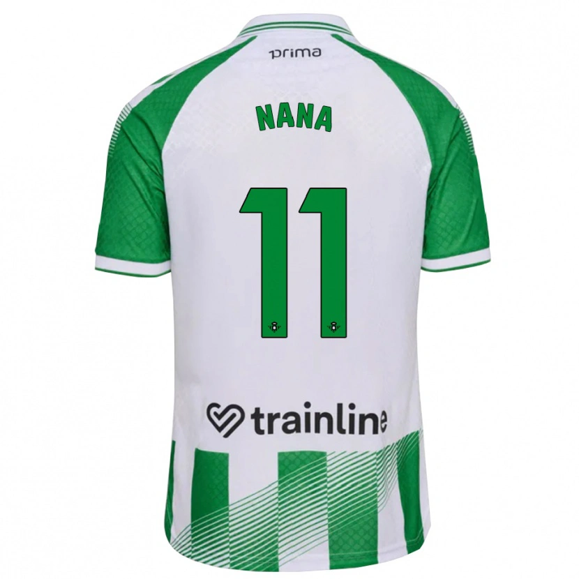 Danxen Homme Maillot Nuria Ligero Fernández #11 Vert Clair Noir Blanc Tenues Domicile 2026/27 T-Shirt