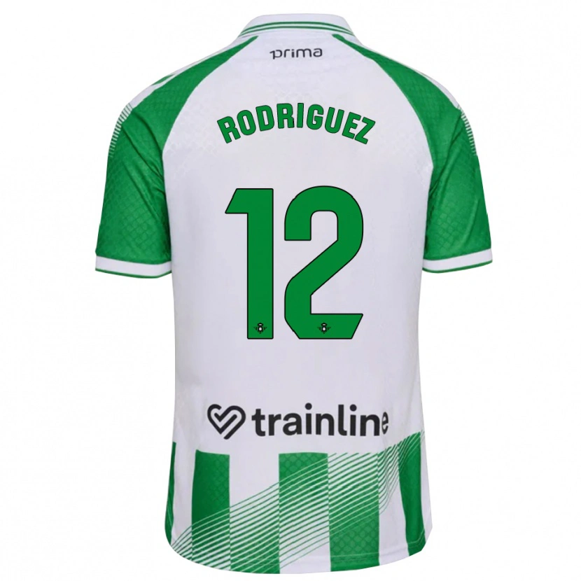 Danxen Homme Maillot Ricardo Rodríguez #12 Vert Clair Noir Blanc Tenues Domicile 2026/27 T-Shirt