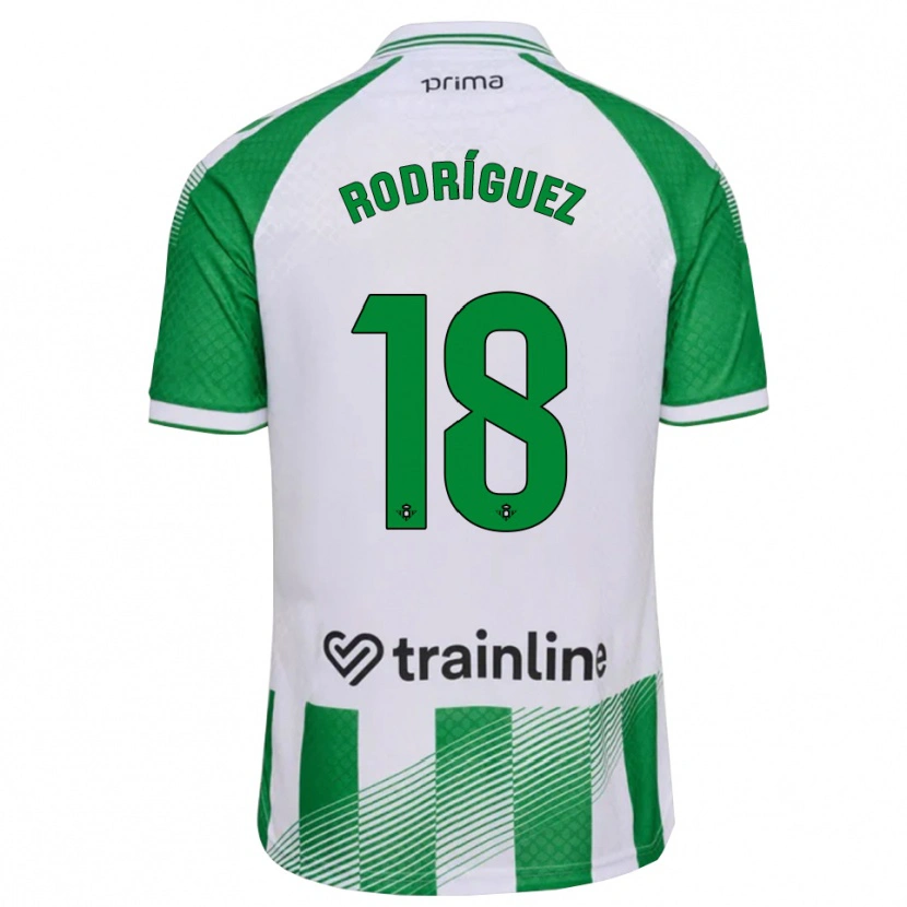 Danxen Homme Maillot Juan Rodríguez #18 Vert Clair Noir Blanc Tenues Domicile 2026/27 T-Shirt