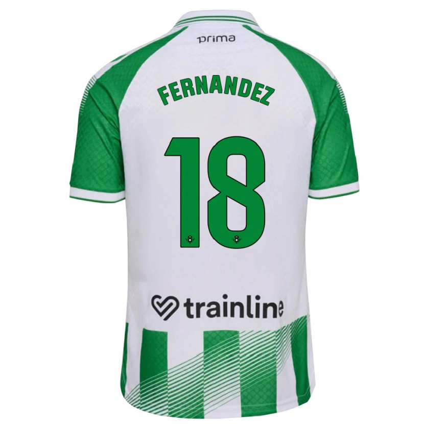 Danxen Homme Maillot Nicolás Fernández #18 Vert Clair Noir Blanc Tenues Domicile 2026/27 T-Shirt