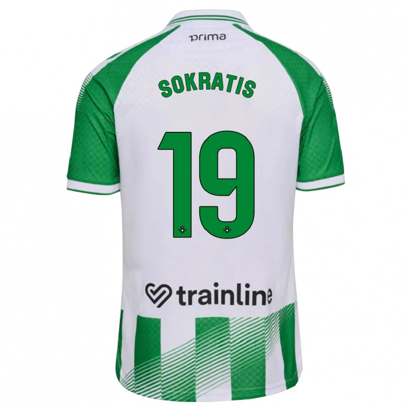 Danxen Homme Maillot Sokratis Papastathopoulos #19 Vert Clair Noir Blanc Tenues Domicile 2026/27 T-Shirt
