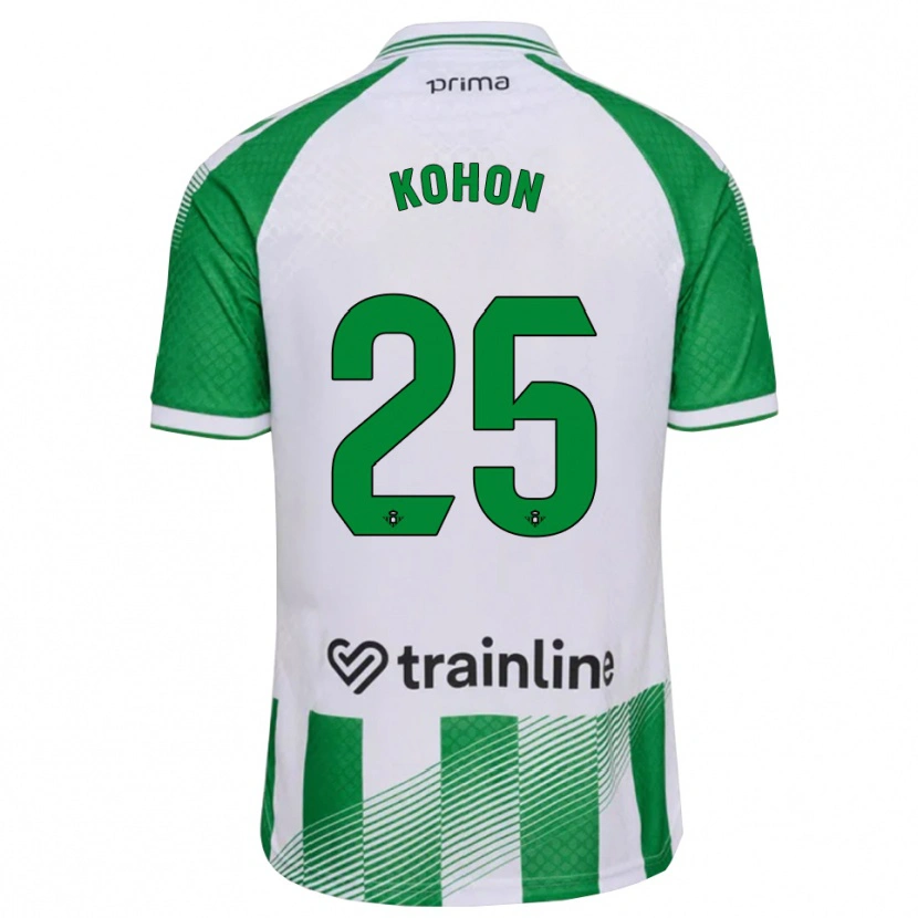 Danxen Homme Maillot Rudy Kohon #25 Vert Clair Noir Blanc Tenues Domicile 2026/27 T-Shirt