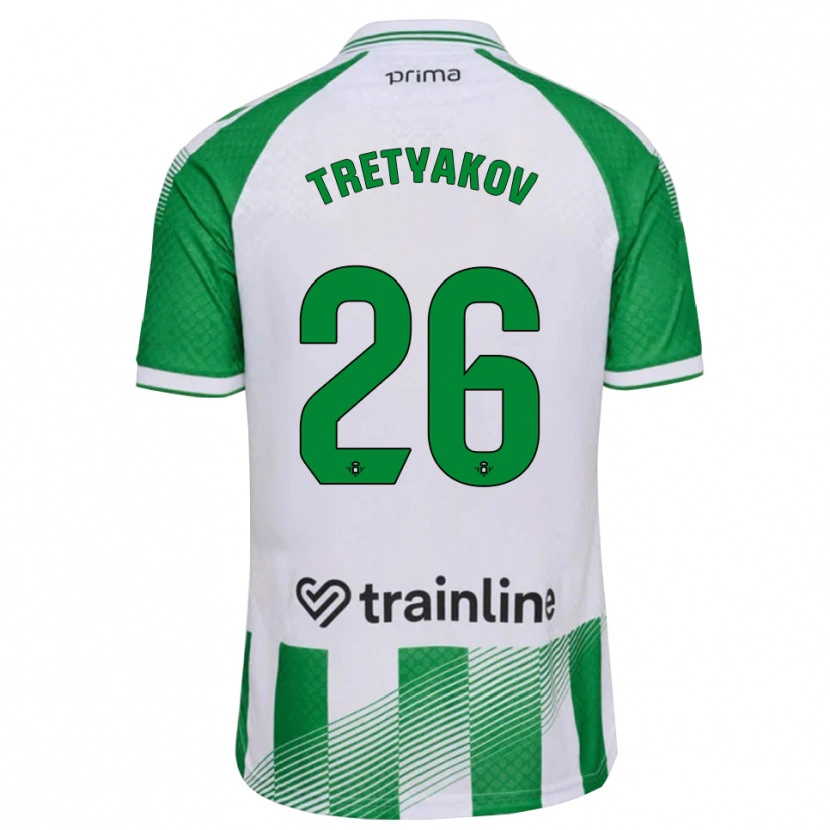 Danxen Homme Maillot Ivan Tretyakov #26 Vert Clair Noir Blanc Tenues Domicile 2026/27 T-Shirt