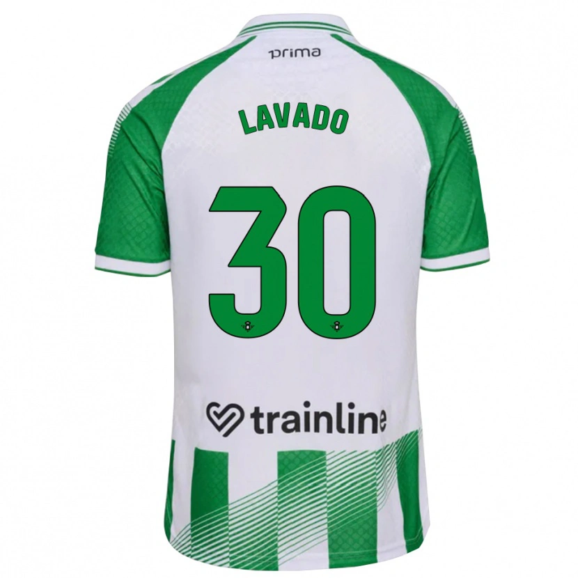 Danxen Homme Maillot Víctor Lavado #30 Vert Clair Noir Blanc Tenues Domicile 2026/27 T-Shirt