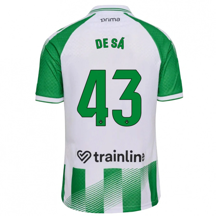 Danxen Homme Maillot Rubén De Sá #43 Vert Clair Noir Blanc Tenues Domicile 2026/27 T-Shirt