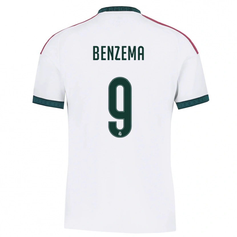 Danxen Homme Maillot Karim Benzema #9 Vert Foncé Blanc Rouge Tenues Domicile 2026/27 T-Shirt