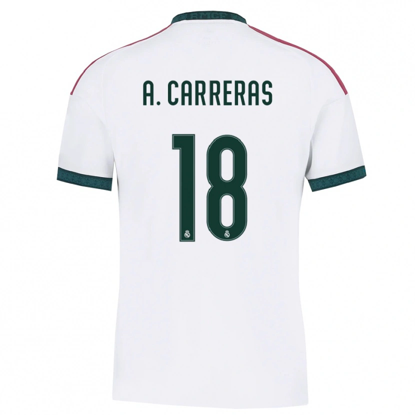 Danxen Homme Maillot Álvaro Carreras #18 Vert Foncé Blanc Rouge Tenues Domicile 2026/27 T-Shirt