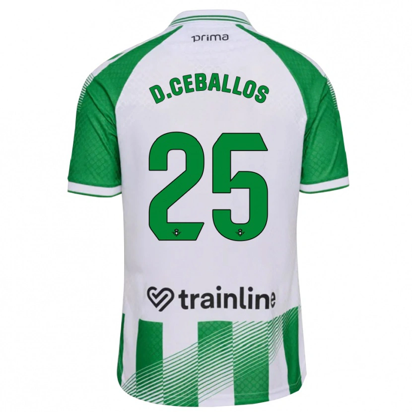 Danxen Homme Maillot Dani Ceballos #25 Vert Clair Noir Blanc Tenues Domicile 2026/27 T-Shirt