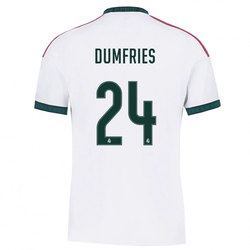 Danxen Homme Maillot Denzel Dumfries #24 Vert Foncé Blanc Rouge Tenues Domicile 2026/27 T-Shirt