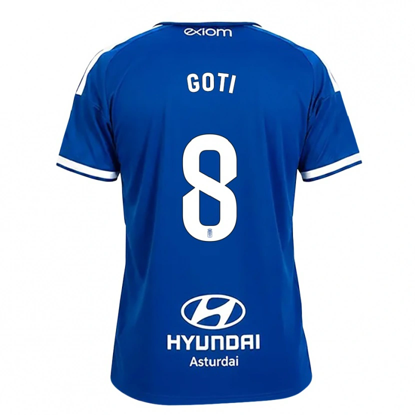Danxen Homme Maillot Mikel Goti #8 Bleu Moyen Blanc Tenues Domicile 2026/27 T-Shirt