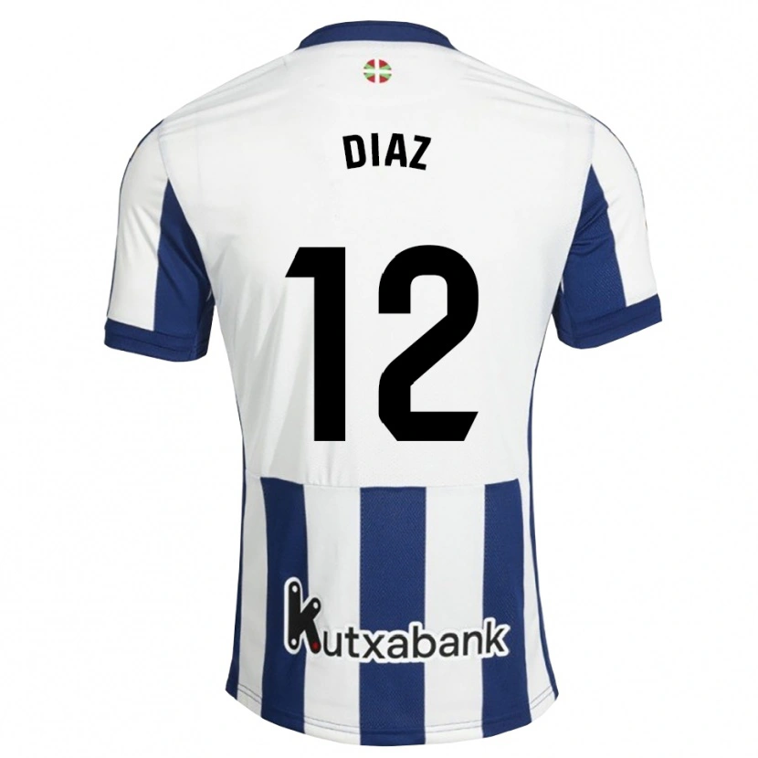 Danxen Homme Maillot Ekain Díaz #12 Bleu Marine Blanc Goldenrod Tenues Domicile 2026/27 T-Shirt