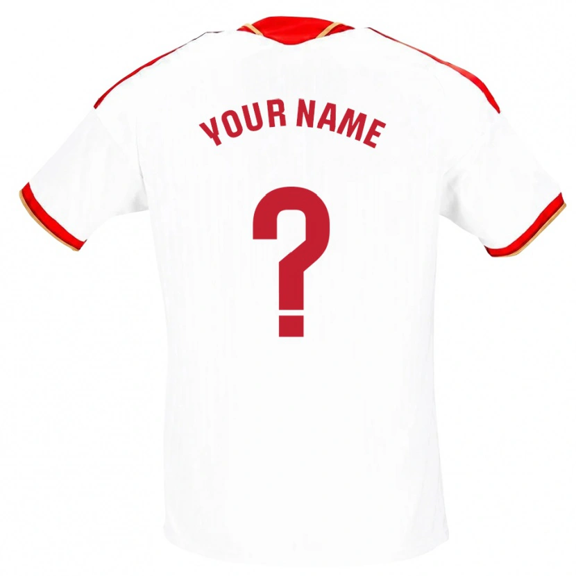 Danxen Homme Maillot Votre Nom #0 Blanc Rouge Tenues Domicile 2026/27 T-Shirt
