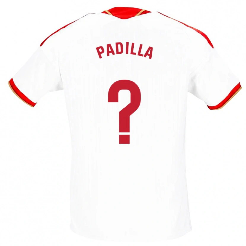 Danxen Homme Maillot Natalia Padilla #0 Blanc Rouge Tenues Domicile 2026/27 T-Shirt