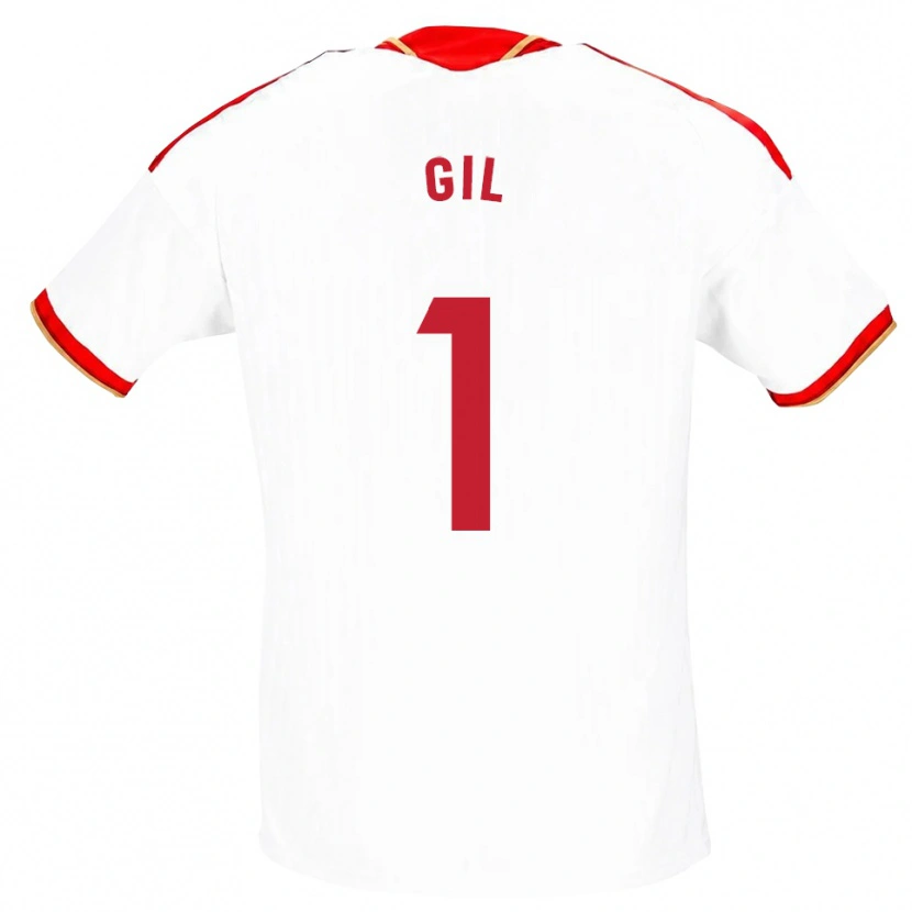 Danxen Homme Maillot David Gil #1 Blanc Rouge Tenues Domicile 2026/27 T-Shirt