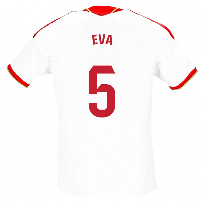 Danxen Homme Maillot Eva Llamas Hernández #5 Blanc Rouge Tenues Domicile 2026/27 T-Shirt