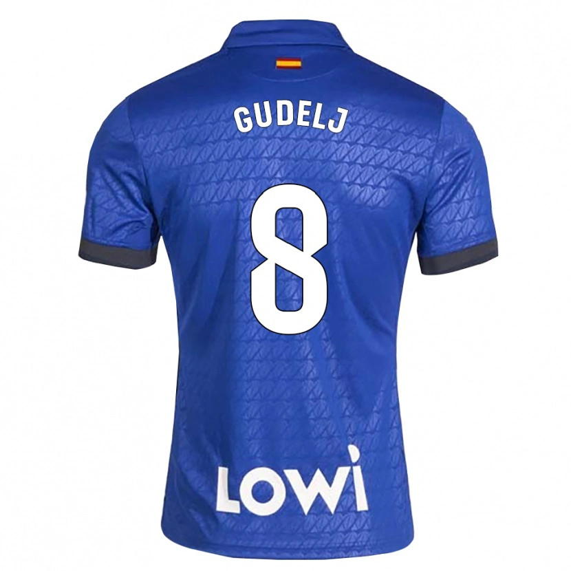 Danxen Homme Maillot Nemanja Gudelj #8 Bleu Blanc Noir Tenues Domicile 2026/27 T-Shirt