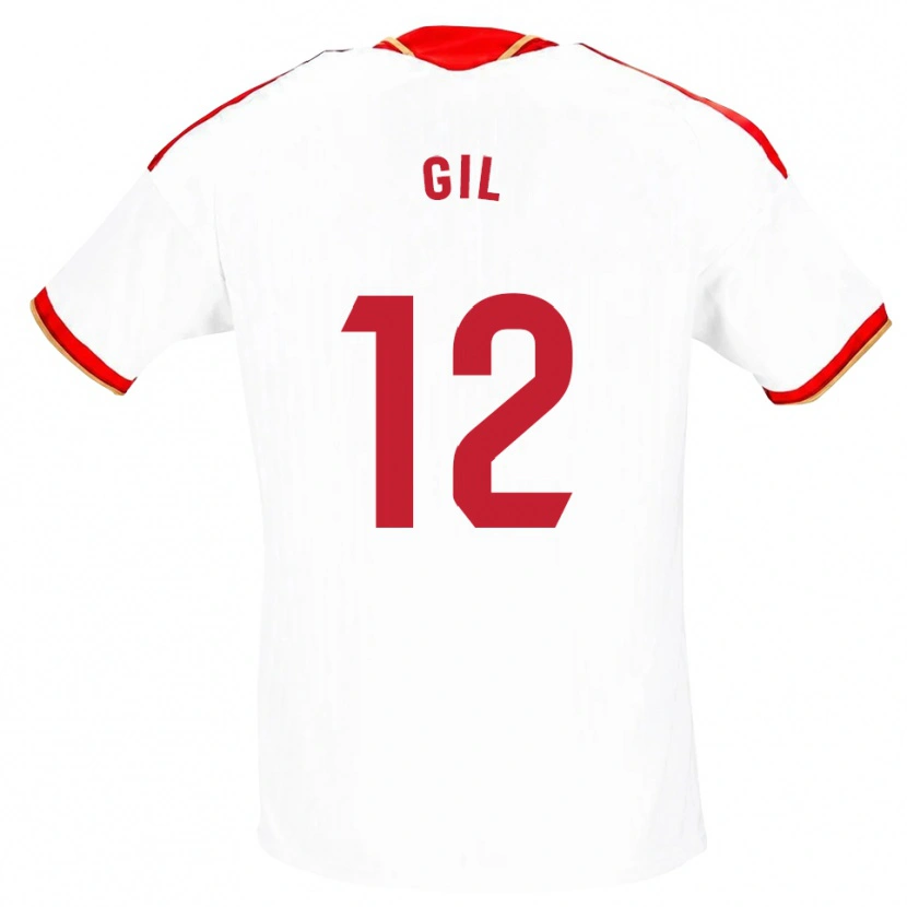 Danxen Homme Maillot Dani Gil #12 Blanc Rouge Tenues Domicile 2026/27 T-Shirt