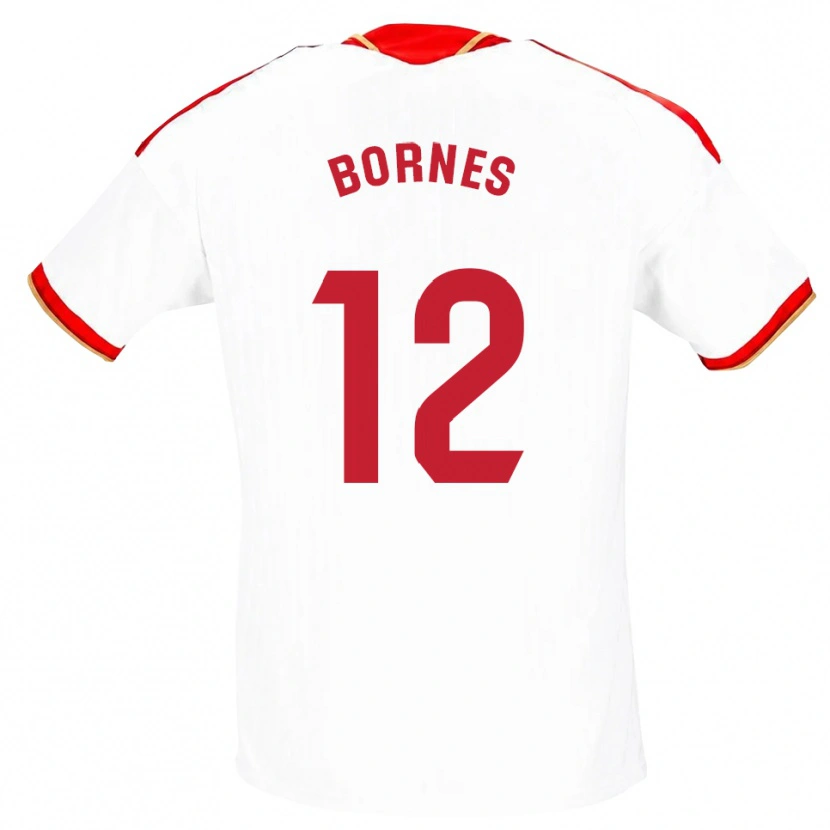 Danxen Homme Maillot Pedro Bornes #12 Blanc Rouge Tenues Domicile 2026/27 T-Shirt