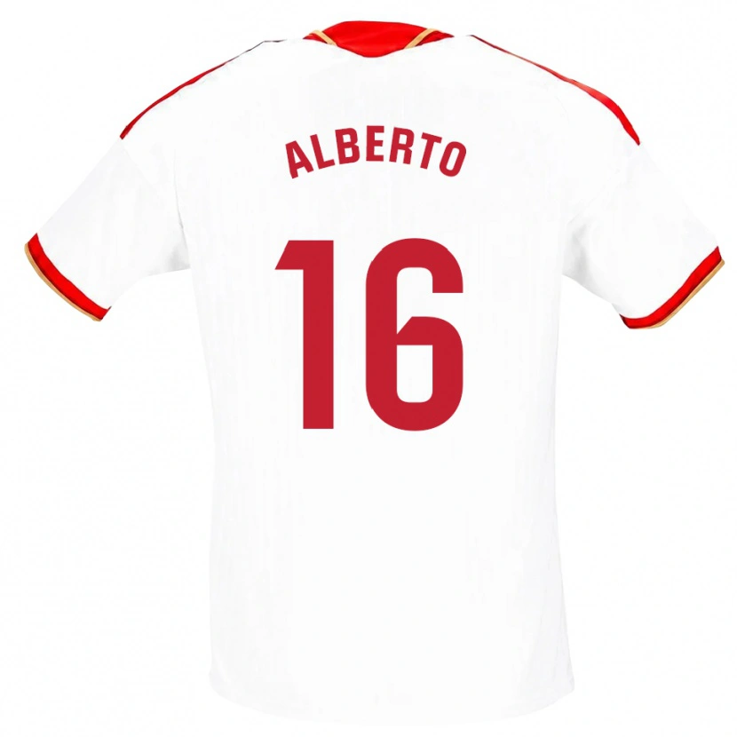 Danxen Homme Maillot Alberto González #16 Blanc Rouge Tenues Domicile 2026/27 T-Shirt