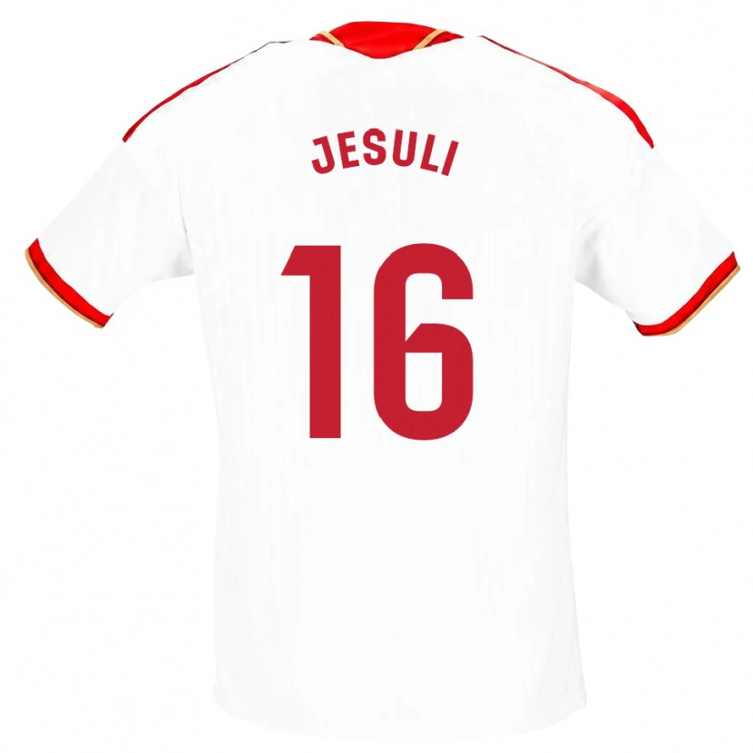 Danxen Homme Maillot Jesuli #16 Blanc Rouge Tenues Domicile 2026/27 T-Shirt