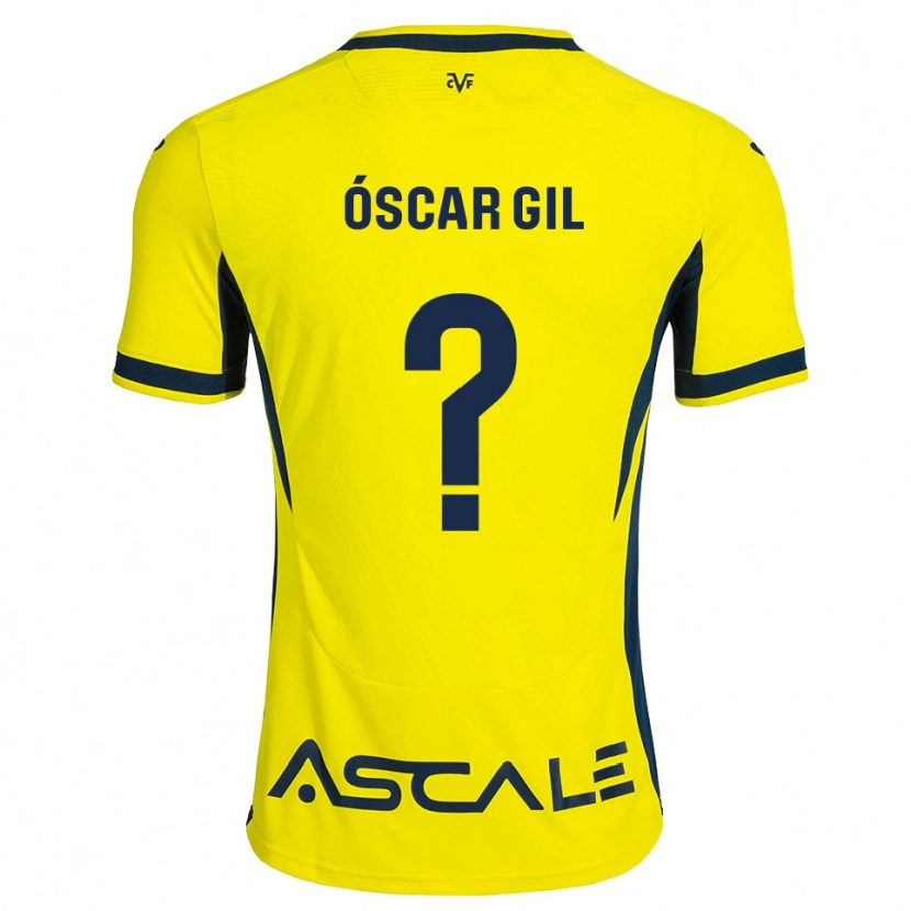 Danxen Homme Maillot Óscar Gil #0 Jaune Noir Rouge Tenues Domicile 2026/27 T-Shirt