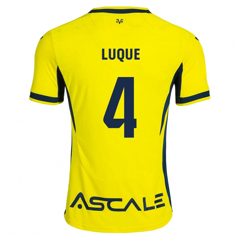 Danxen Homme Maillot Pedro Luque #4 Jaune Noir Rouge Tenues Domicile 2026/27 T-Shirt