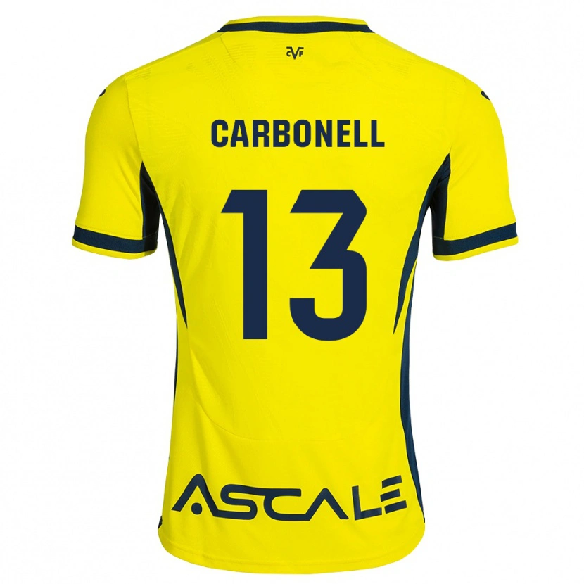 Danxen Homme Maillot Carmen Carbonell #13 Jaune Noir Rouge Tenues Domicile 2026/27 T-Shirt