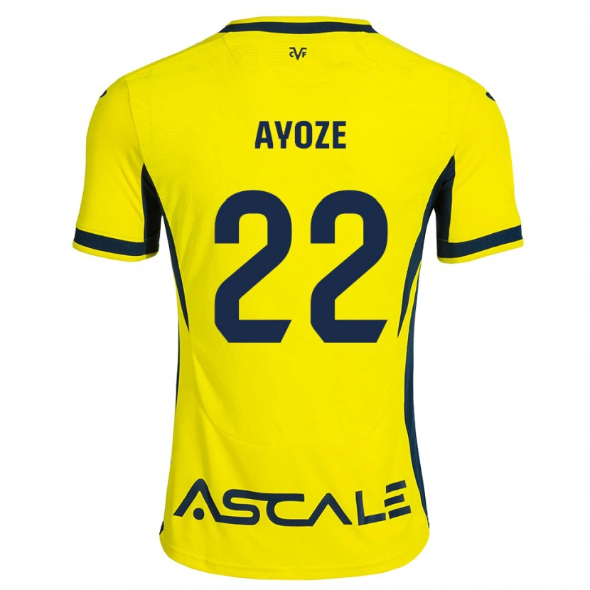 Danxen Homme Maillot Ayoze Pérez #22 Jaune Noir Rouge Tenues Domicile 2026/27 T-Shirt